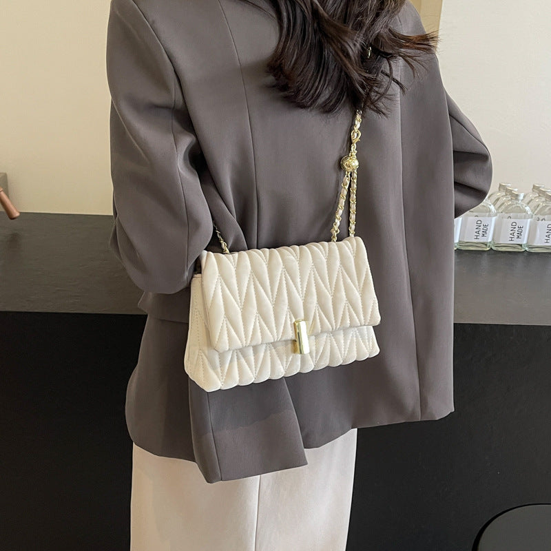 Quilted Chain-Strap Handbag Bowlift