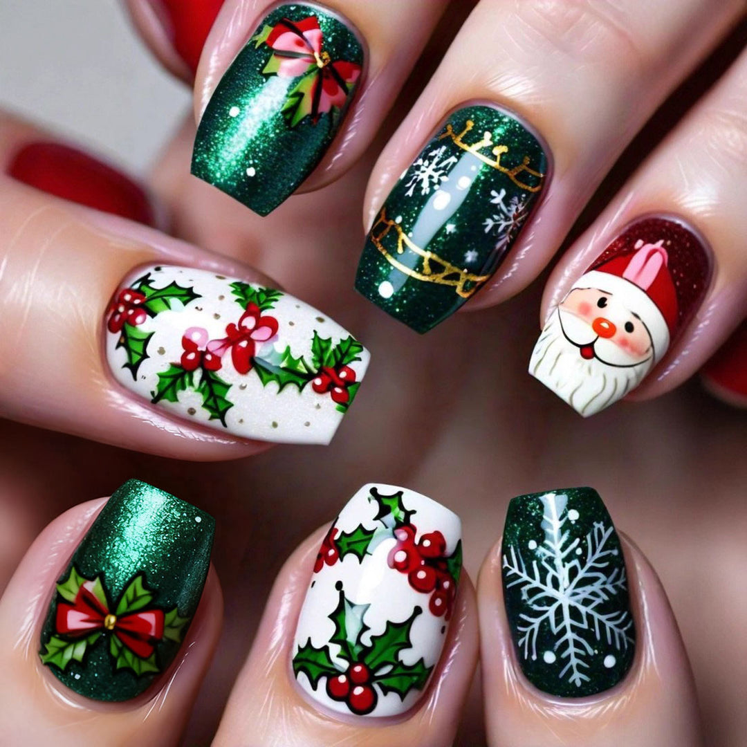 Creative Art Nails In Festive Christmas Design Bowlift