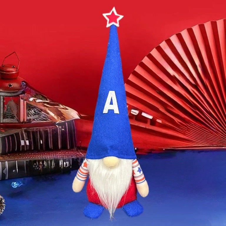 Unisex nan Plush Gnome Decorative Figure with Long Pointed Hat and Artificial Beard Bowlift
