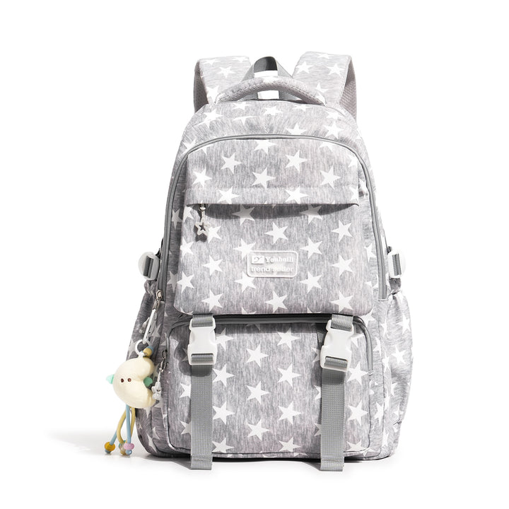 Stylish Star-Embellished Casual Backpack Bowlift