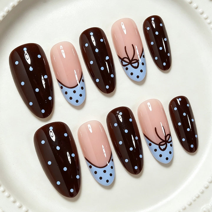 Playful Polka Dot Press-On Nail Set Bowlift