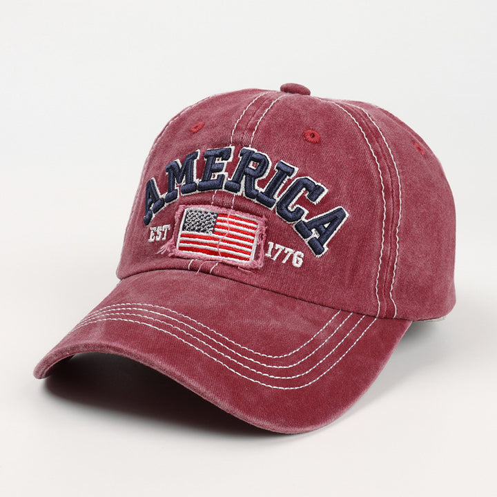 Men's Vintage-Inspired Embroidered Baseball Cap Bowlift