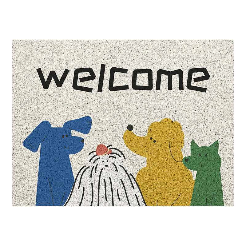 Dog-Themed Welcome Mat Bowlift