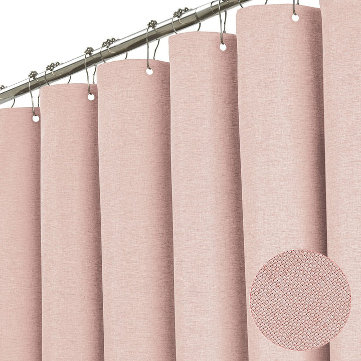 Textured Fabric Shower Curtain Bowlift