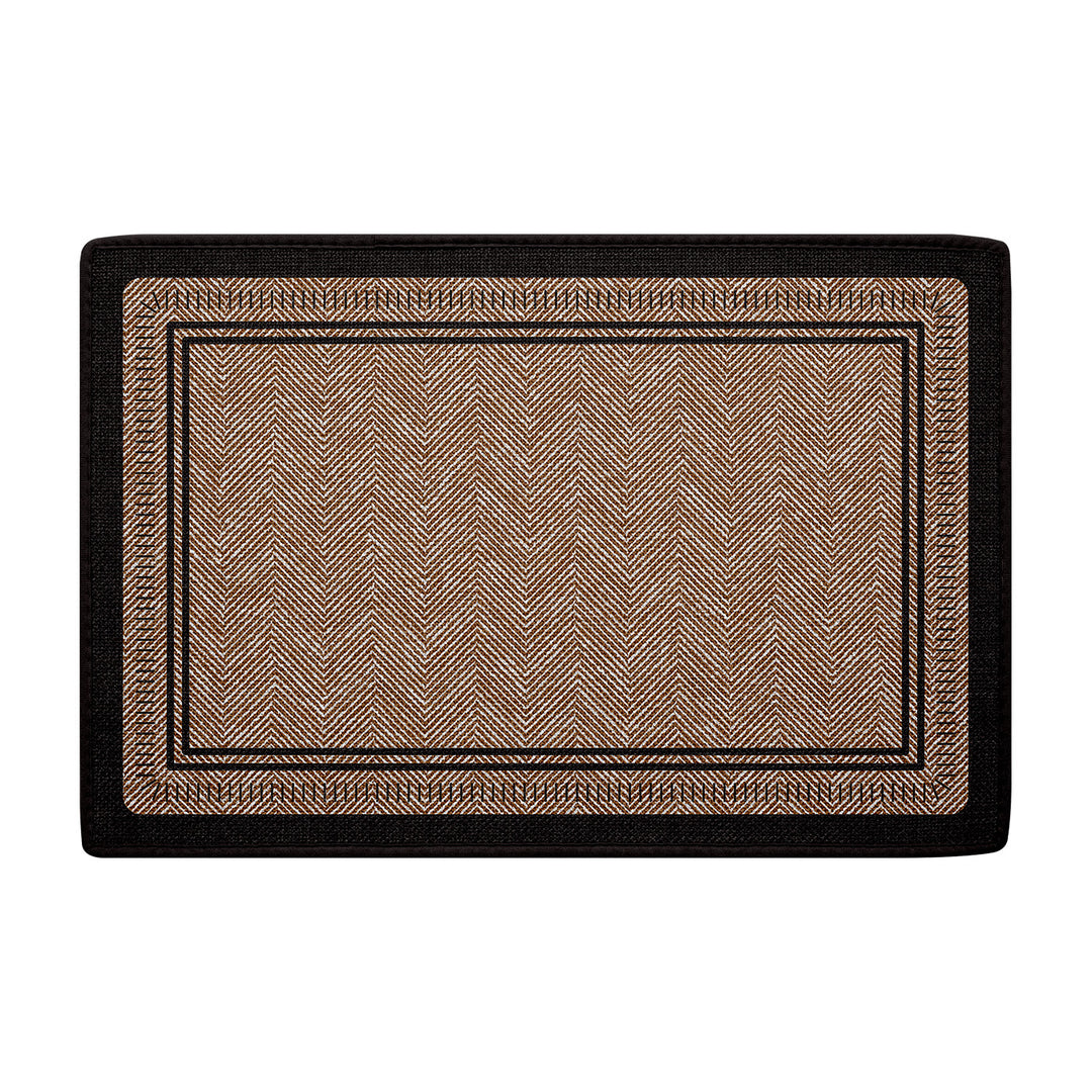 Herringbone Patterned Indoor Entry Mat Bowlift