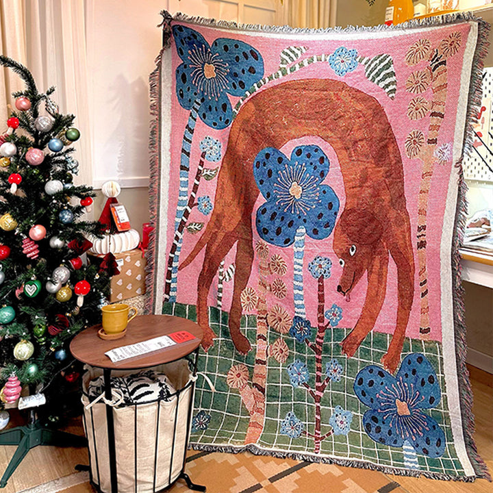 Cozy Country Landscape Throw Blanket