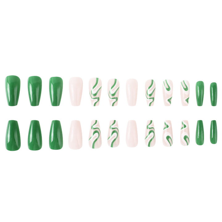 Artistic Long-Lasting Press-On Nail Set Bowlift