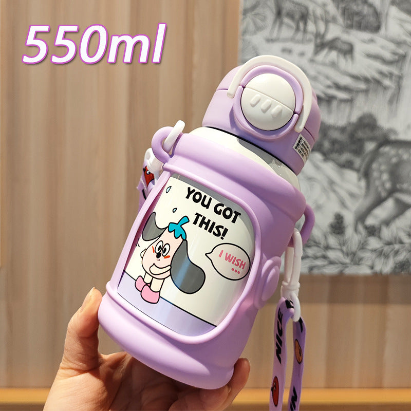 Women’s creative drinking bottle with stable silicone cover Bowlift
