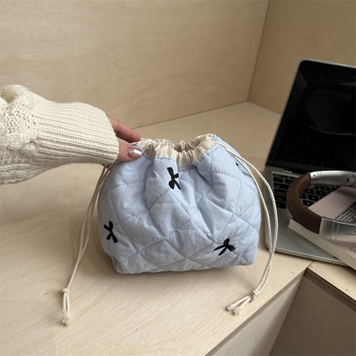 Quilted Drawstring Pouch Bowlift
