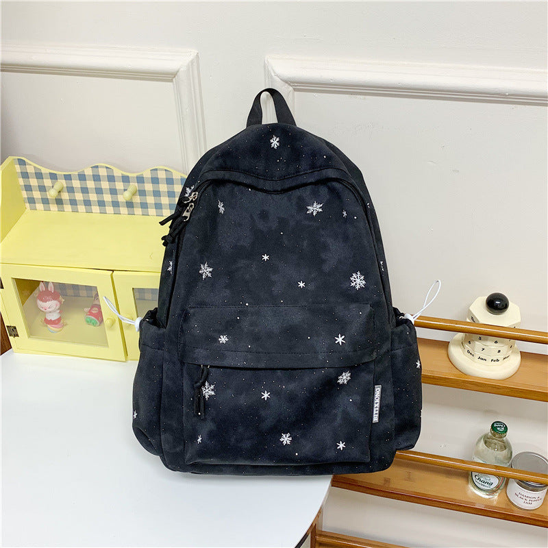 Stylish Snowflake Print Backpack