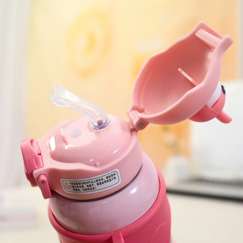 Ladies child-friendly drinking bottle with ergonomic silicone grip Bowlift