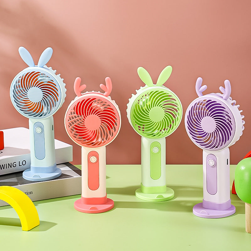 Cute Animal-Themed Portable Fan Bowlift