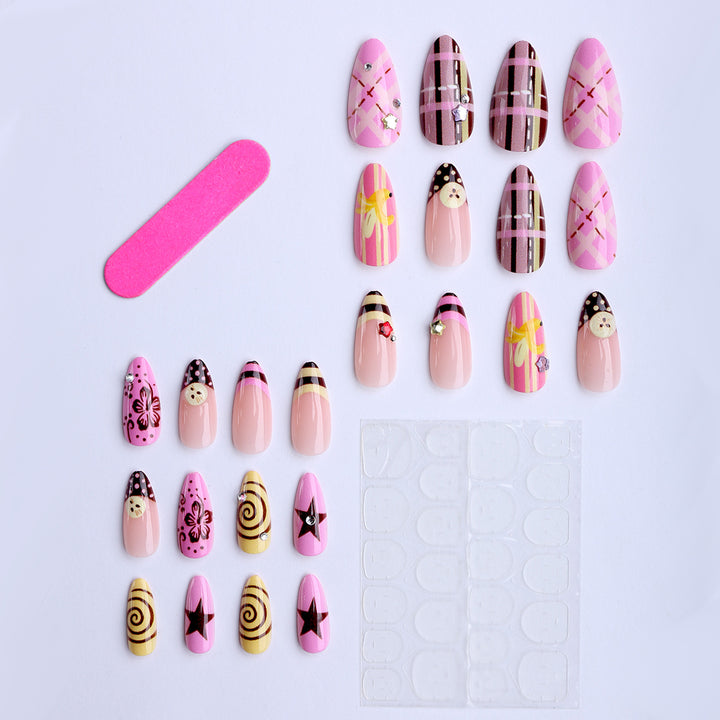 Artificial nails with playful 3D elements Bowlift