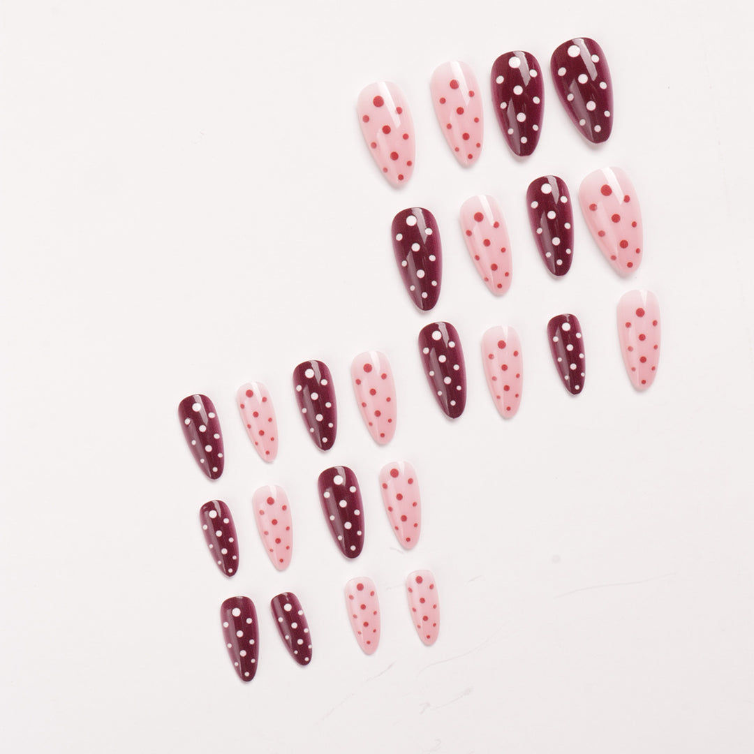 Polka Dot Nail Art Design Bowlift
