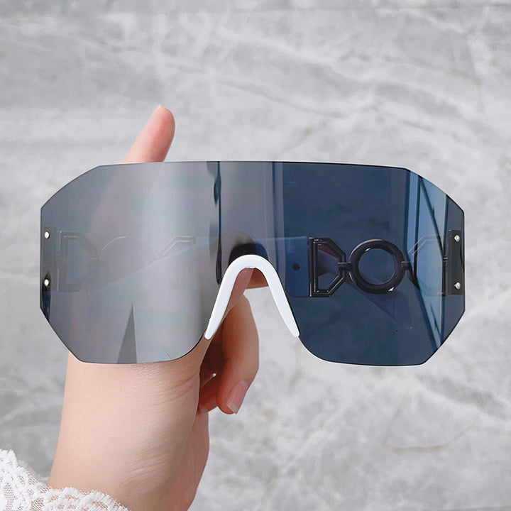 Fashion Statement Wide-Brim Shield Sunglasses Bowlift