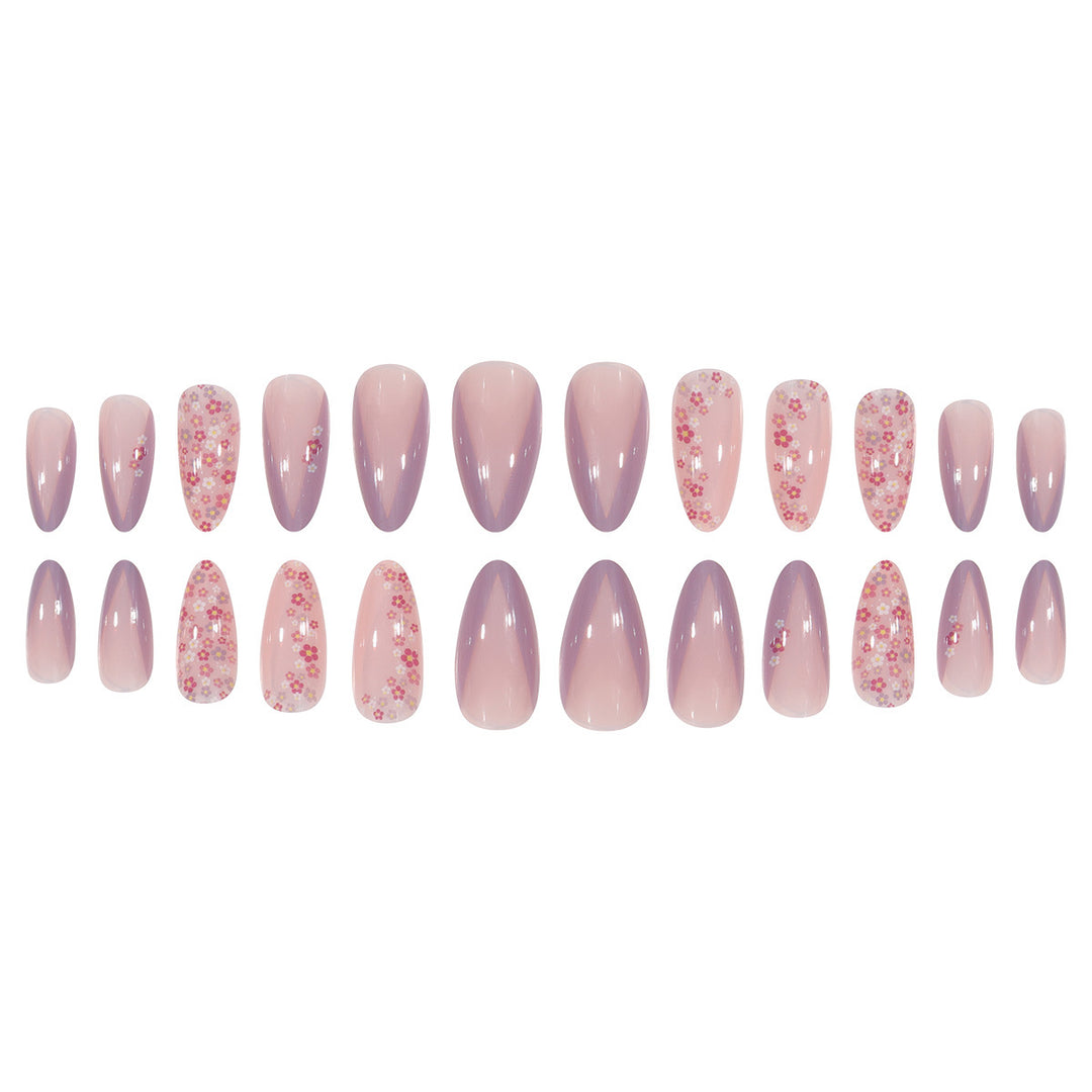 Floral Design Stiletto Press-On Nails Bowlift 1789086021