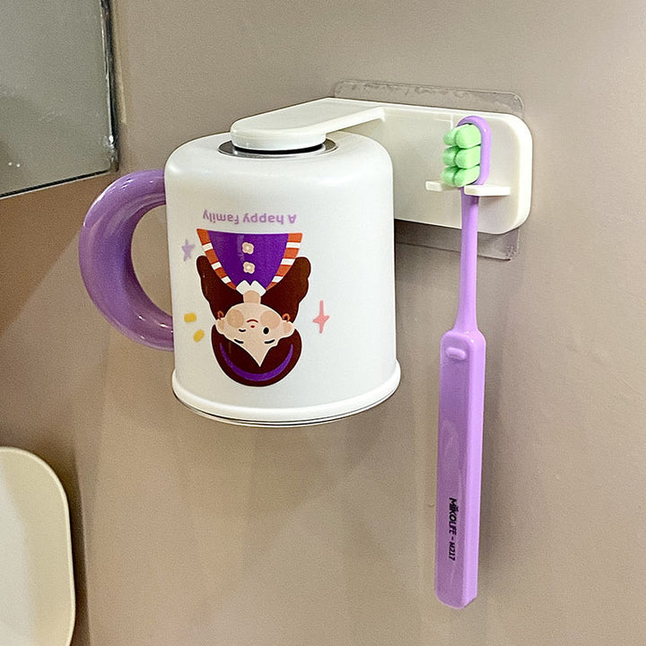 Wall cup holder with creative cartoon design Bowlift