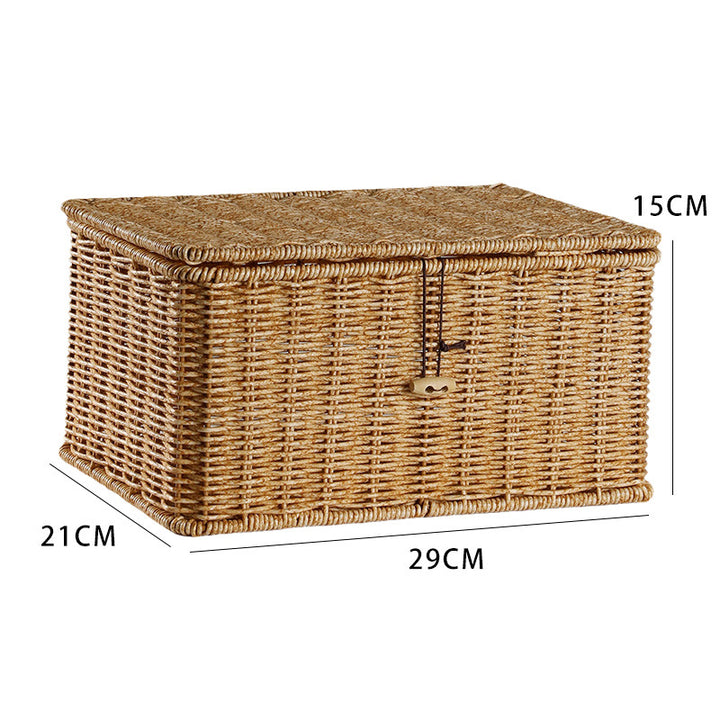 Handcrafted Wicker Storage Chest Bowlift