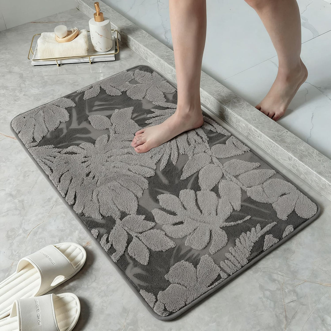 Floral Pattern Soft Bath Mat Bowlift