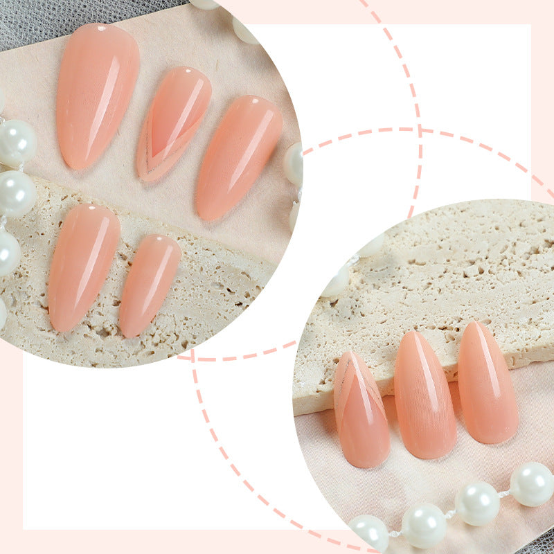 Elegant Stiletto Press-On Nail Set with Dazzling Gem Accents Bowlift