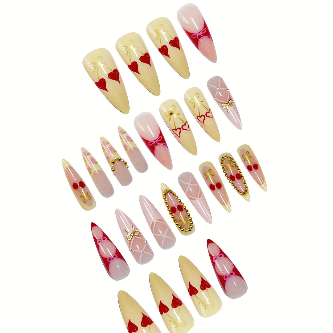 Colorful Artistic Press-On Nail Art Bowlift