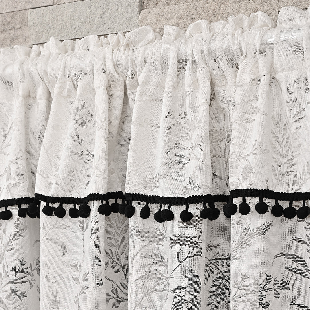 Floral Print Kitchen Curtain Set