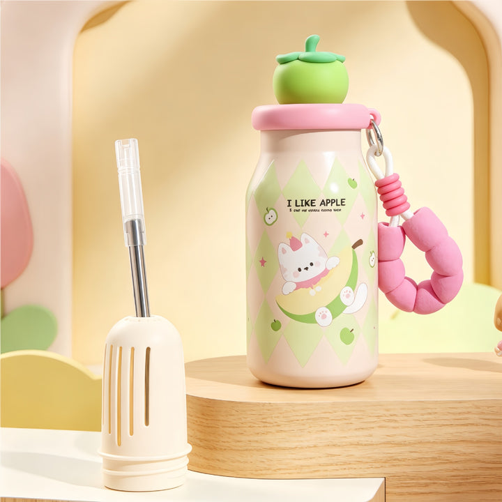 Women’s insulated bottle with practical carrying handle and playful bunny design Bowlift