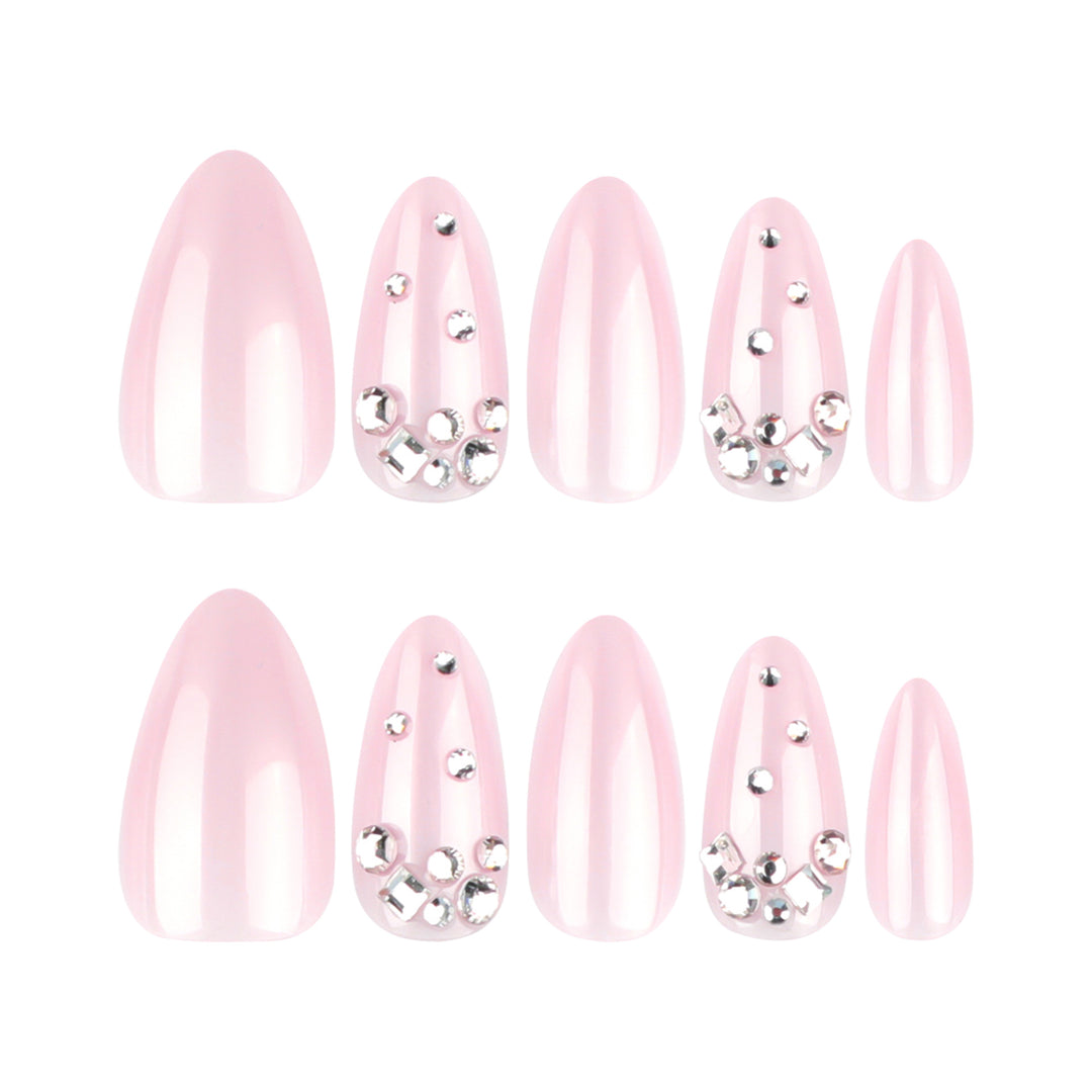 Artful nail art with delicate glitter accents and elegant French tip Bowlift
