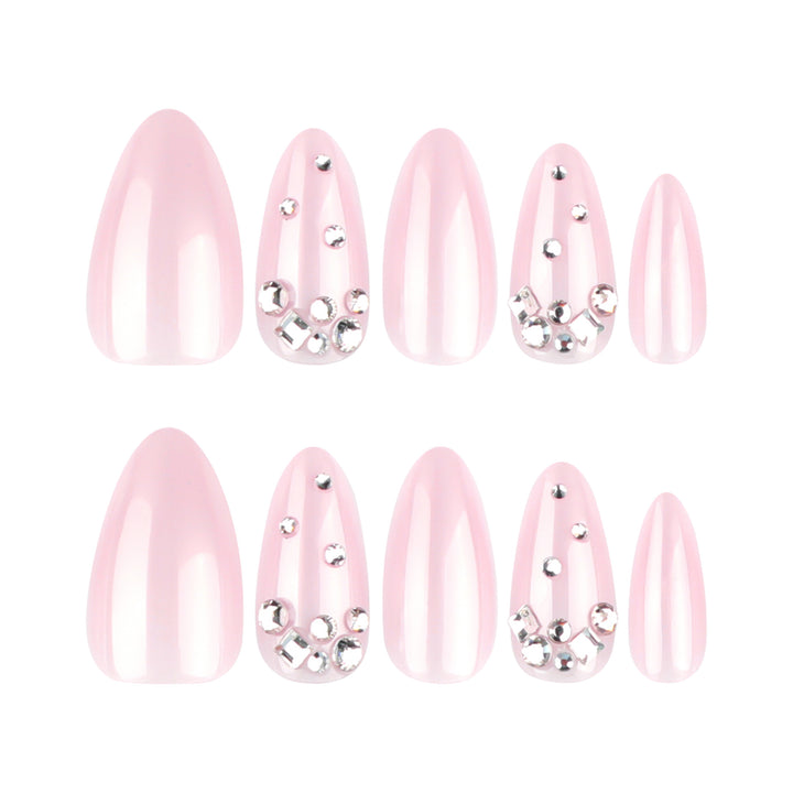 Artful nail art with delicate glitter accents and elegant French tip Bowlift