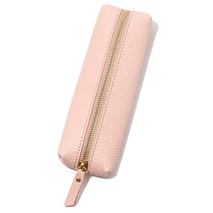 Premium Leather Zippered Pencil Case Bowlift