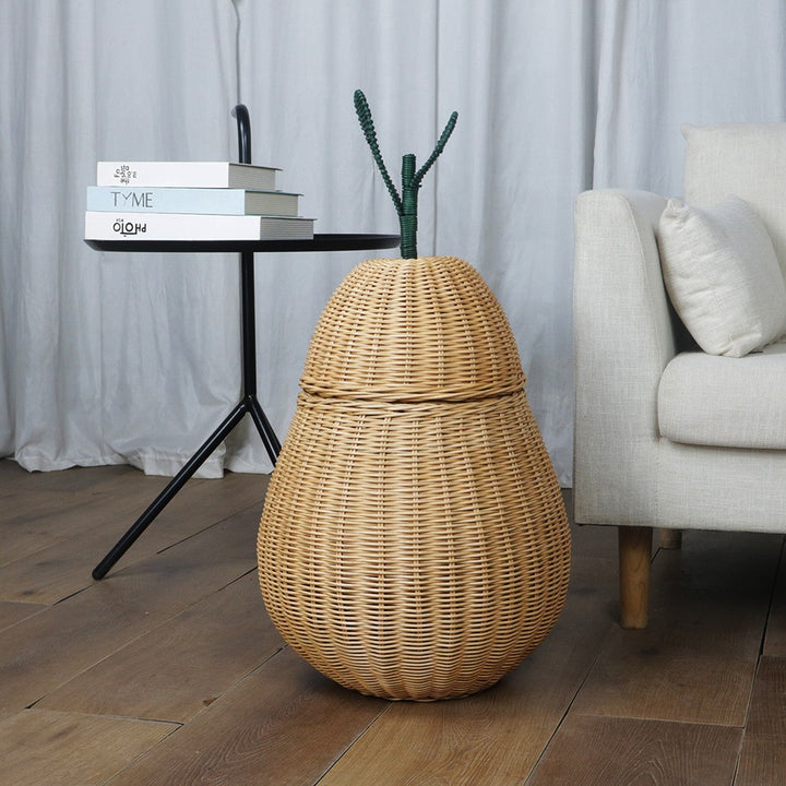 Decorative Woven Storage Container with Lid Bowlift