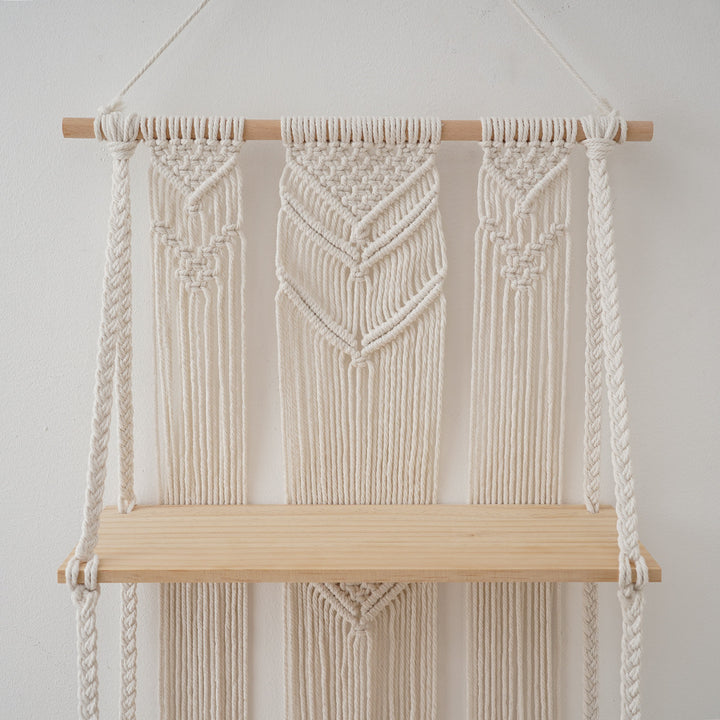 Macramé Wall Hanging Shelf Bowlift