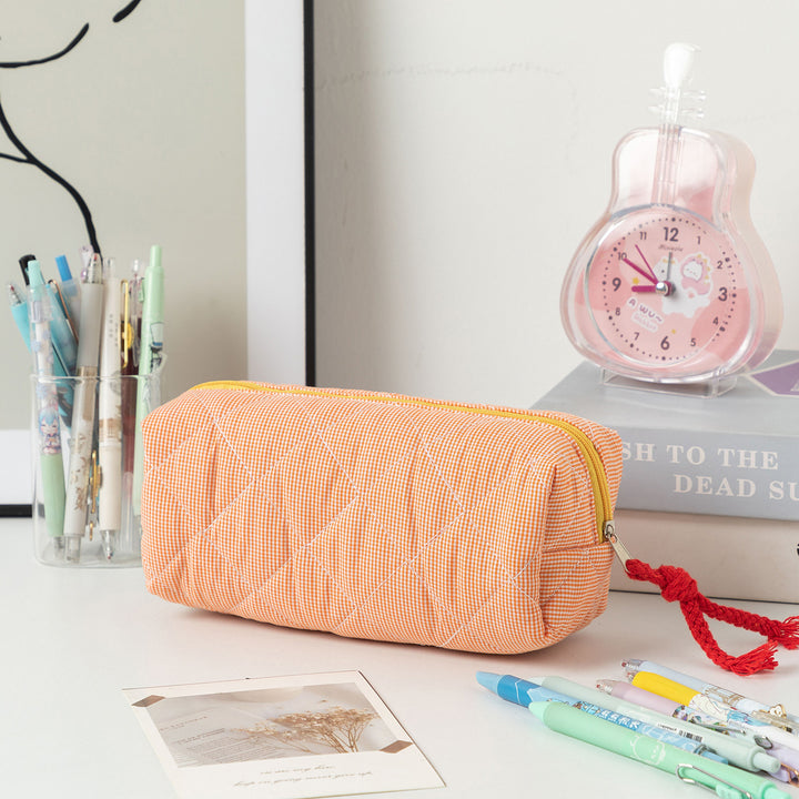 Quilted Zippered Pencil Case Bowlift