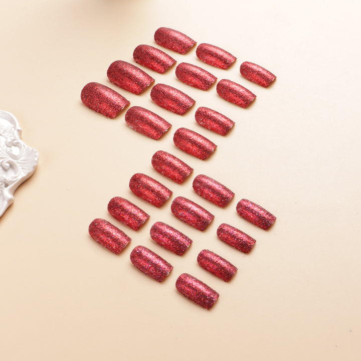 Glittering Acrylic Press-On Nail Tips Bowlift