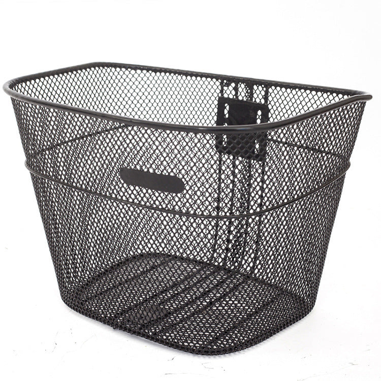 ventilated steel mesh bicycle front basket with quick-release bracket Bowlift