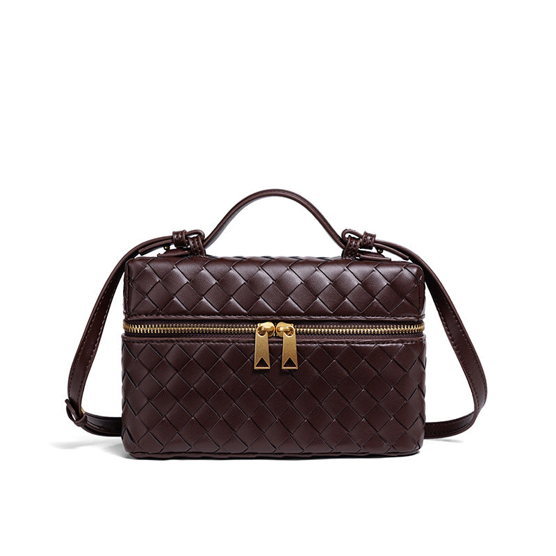 Woven Leather Cosmetic Case Bowlift