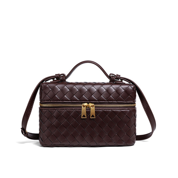 Woven Leather Cosmetic Case Bowlift