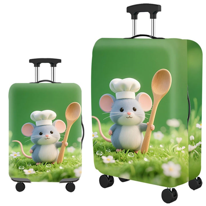 Artistic Cat-Themed Hard Shell Suitcase Bowlift