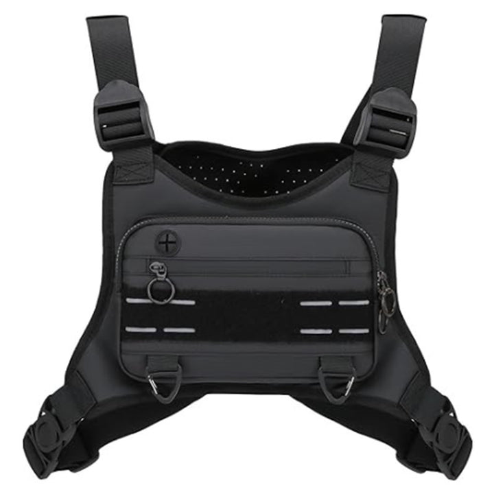 Multifunctional vest with adjustable straps and numerous pockets Bowlift