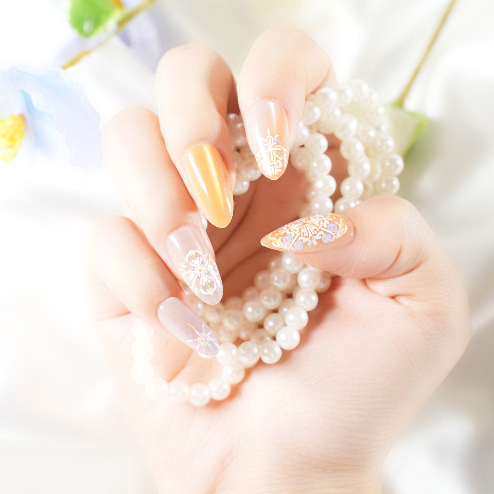 Floral Decorative Nail Art Bowlift