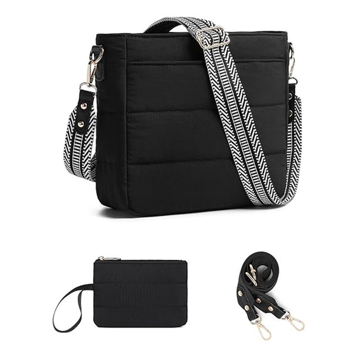 Fashionable shoulder bag with detachable wallet compartment Bowlift