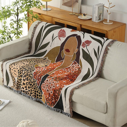 Artistic Bohemian Patterned Throw Blanket