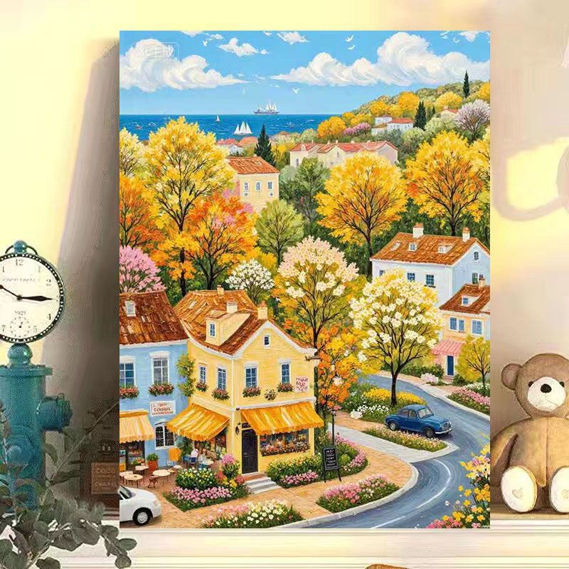 Scenic Autumn Landscape Canvas Art Print Bowlift