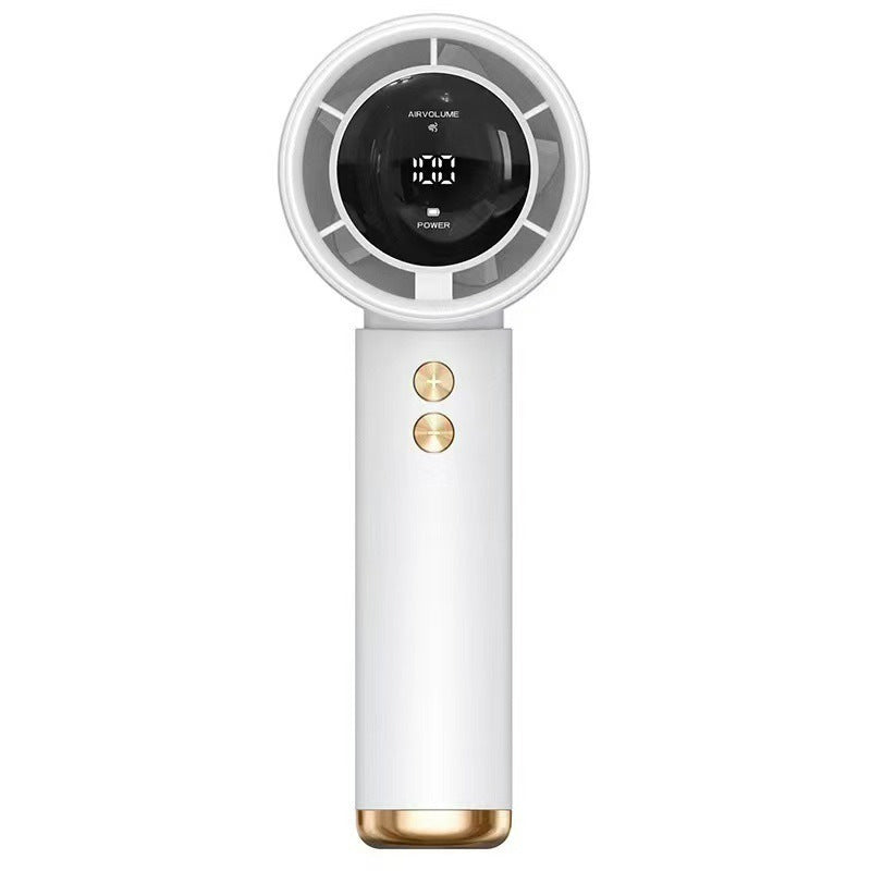 Unisex portable USB rechargeable handheld fan with digital display and multi-stage control Bowlift