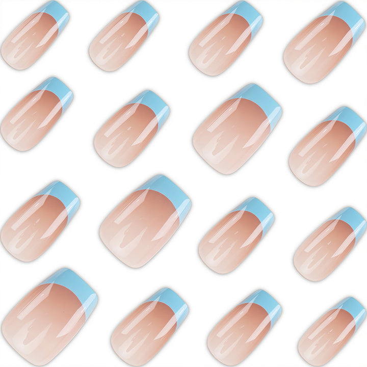 Artistic French Tip Press-On Nails Bowlift
