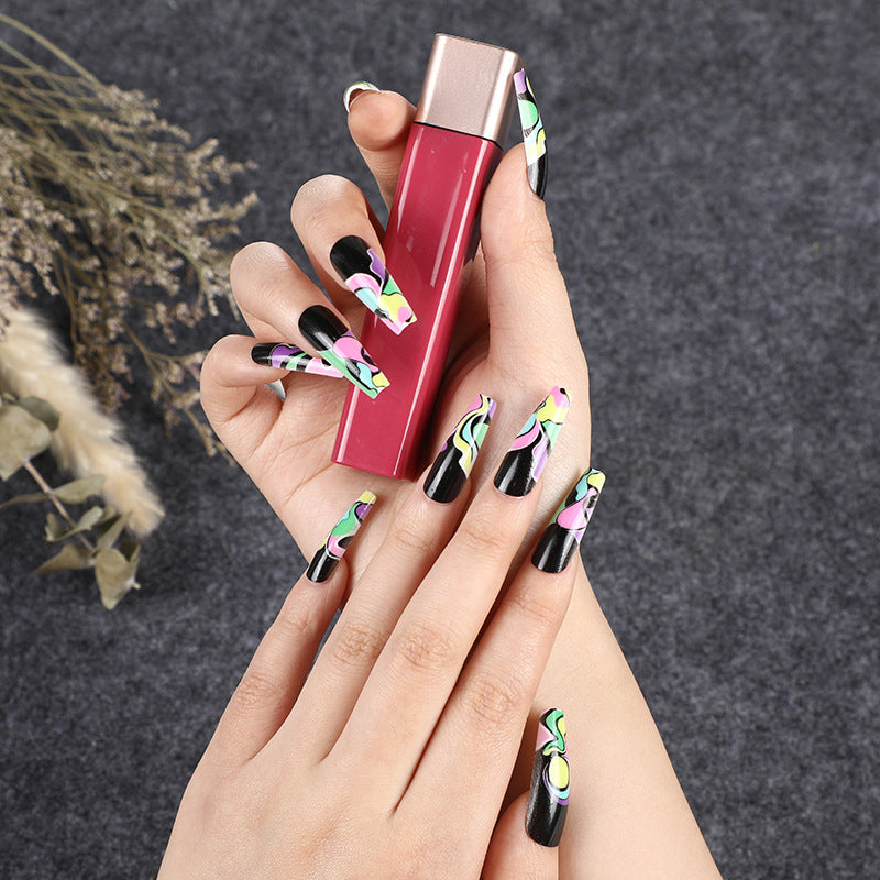 Creative wave pattern artificial nails Bowlift