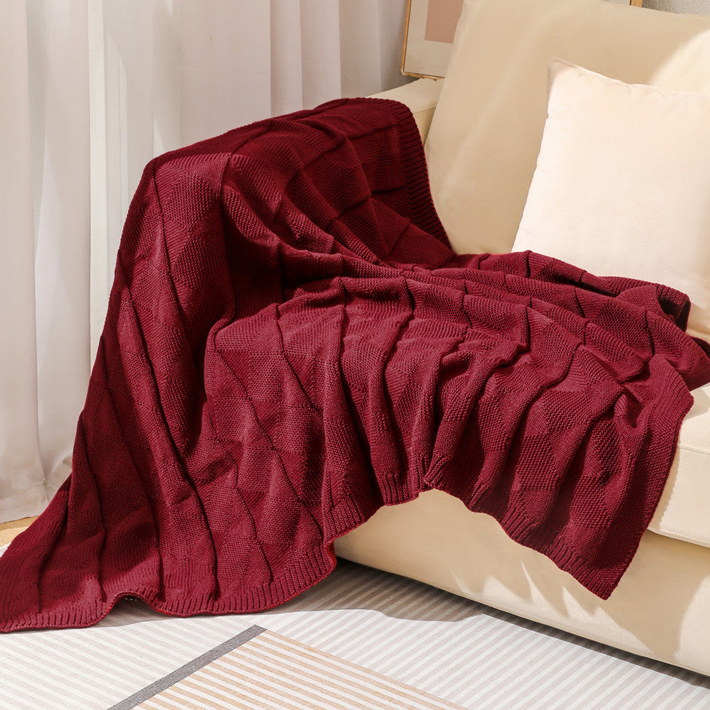 Textured Knit Throw Blanket