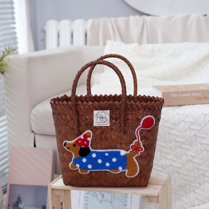Handcrafted Basket Bag Made of High-Quality Material Bowlift
