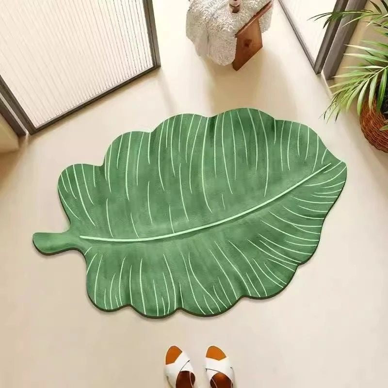 Leaf-Shaped Decorative Area Rug