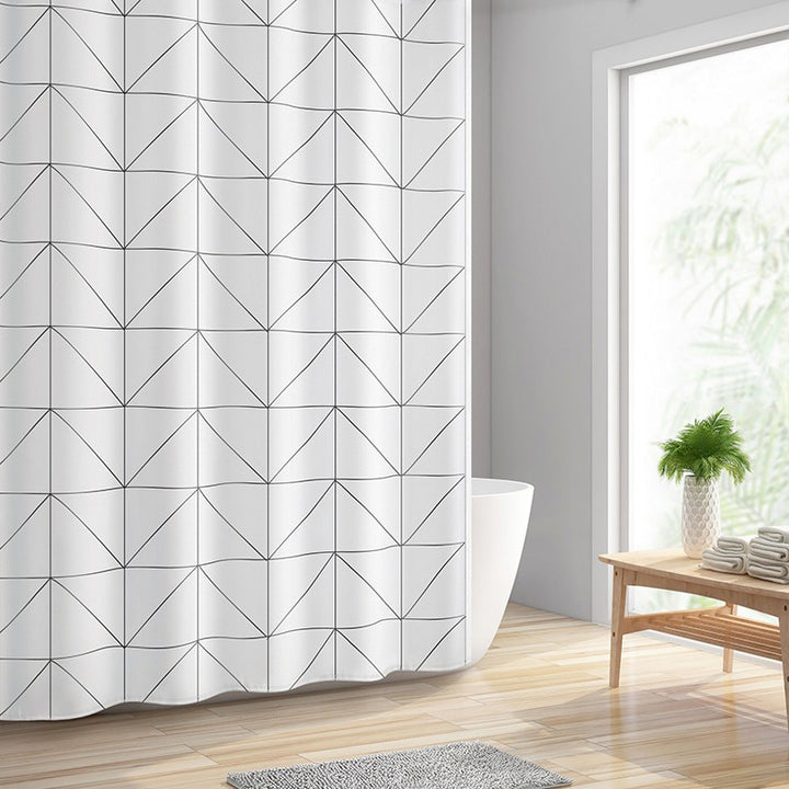 Modern Geometric Pattern Shower Curtain Bowlift
